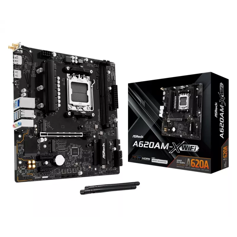 Placa base ASRock A620AM-X WiFi AMD A620 AM5 Micro-ATX