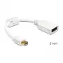 Cable DisplayPort DeLOCK 65427 Mini DisplayPort 0,21 m blanco