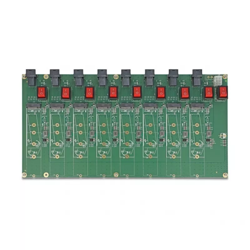 Delock placa de pruebas M.2 para 8x SSD M.2 NVMe Key M, SFF-8643, 61073