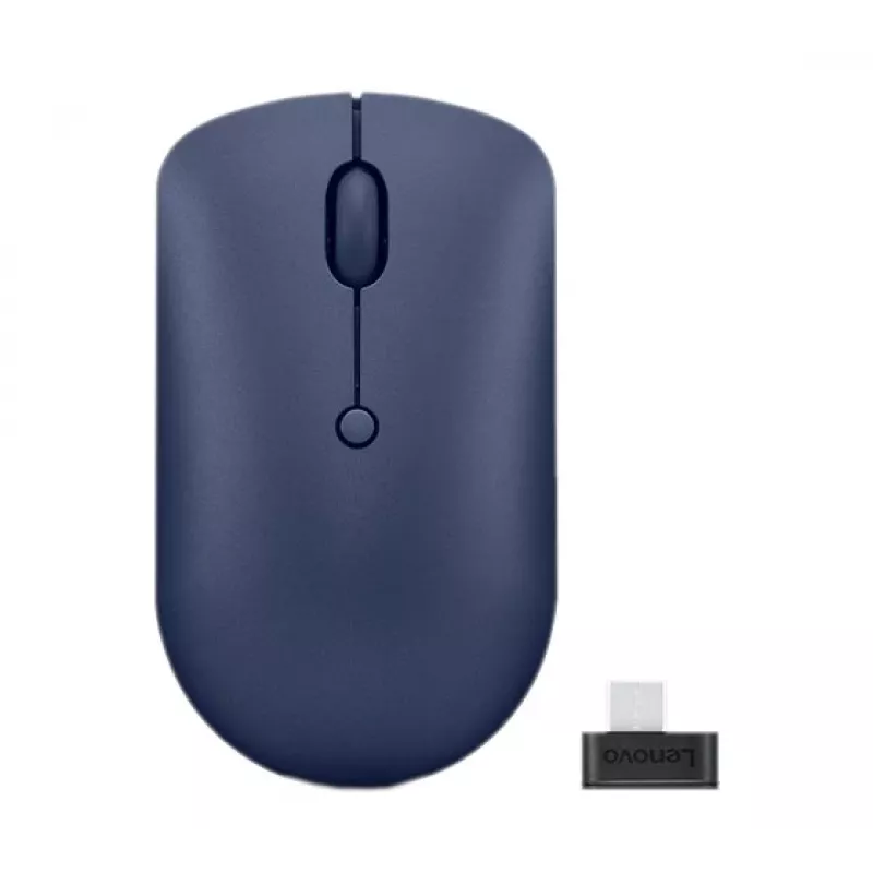 Ratón óptico inalámbrico Lenovo 540 RF, ambidiestro, 2400 DPI, receptor USB‑C de 2,4 GHz, azul