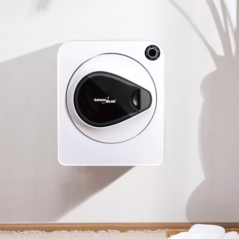 Secadora de ropa GreenBlue GB405 — eléctrica 830 W, capacidad 3 kg, modelo mini de viaje