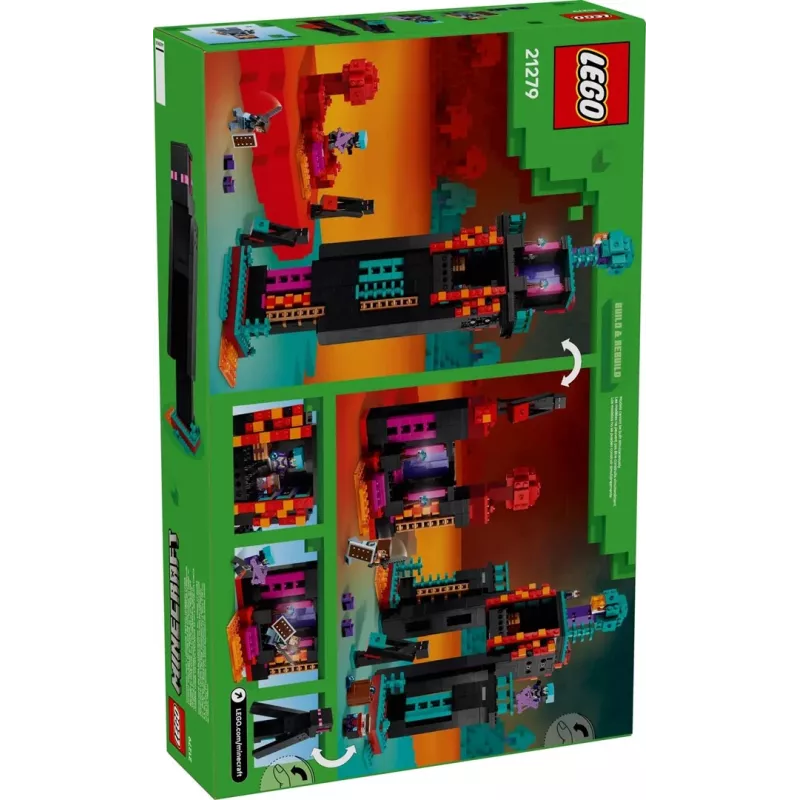 Juguete de construcción LEGO Minecraft Set 21279 Der Enderman-Turm, 867 piezas, 2 minifiguras, 450 mm de altura