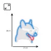 Letrero de neón MANTA Neon Lights Dog with Glasses Manta SNL69MT – lámpara de pared LED de neón decorativa con diseño de perro