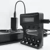 Cargador de baterías QOLTEC 50654 para baterías Ni‑MH R03 (AAA) y R6 (AA), 1800 mA
