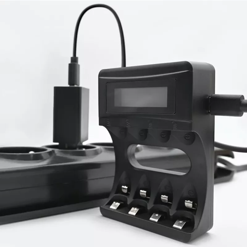 Cargador de baterías QOLTEC 50654 para baterías Ni‑MH R03 (AAA) y R6 (AA), 1800 mA