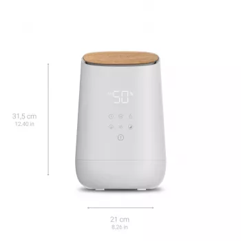 Humidificador Medisana AH 680 ultrasónico 2,6 L, blanco, madera, 24 W