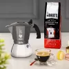 Cafetera BIALETTI BRIKKA INDUCTION 4TZ 180 ml antracita, plateada