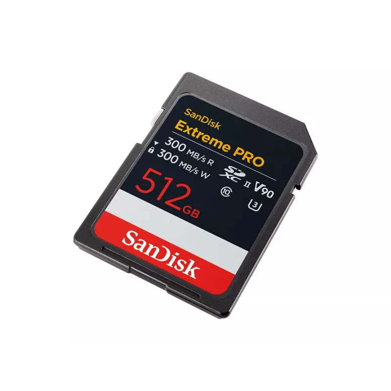 SanDisk Extreme Pro - tarjeta de memoria flash - 512 GB - Video Class V90 / UHS-II U3 / Class10 - SDXC UHS-II
