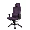 Silla gaming Arozzi Vernazza SoftFabric Morado — diseño ergonómico, reposabrazos y altura ajustables