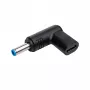 Adaptador de carga Akyga AK-ND-C09 USB-C a DC 4,5 x 3,0 mm + pin para portátiles, 18,5-20 V, 100 W, para HP