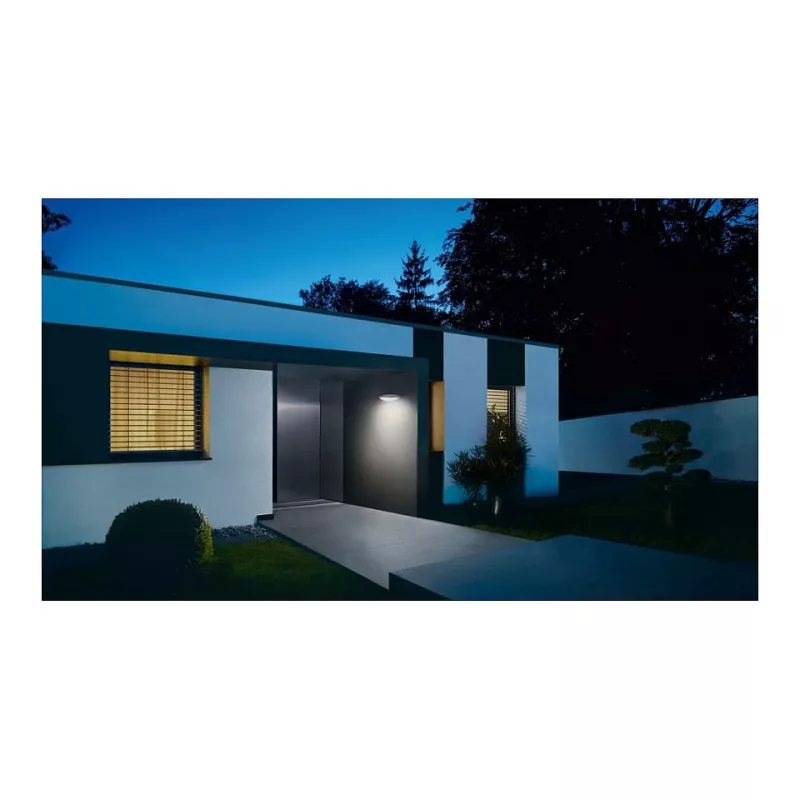 Lámpara de pared exterior Steinel L 825 SC, LED no reemplazable 1,2 W, antracita, aluminio/plástico, 331×157×95 mm