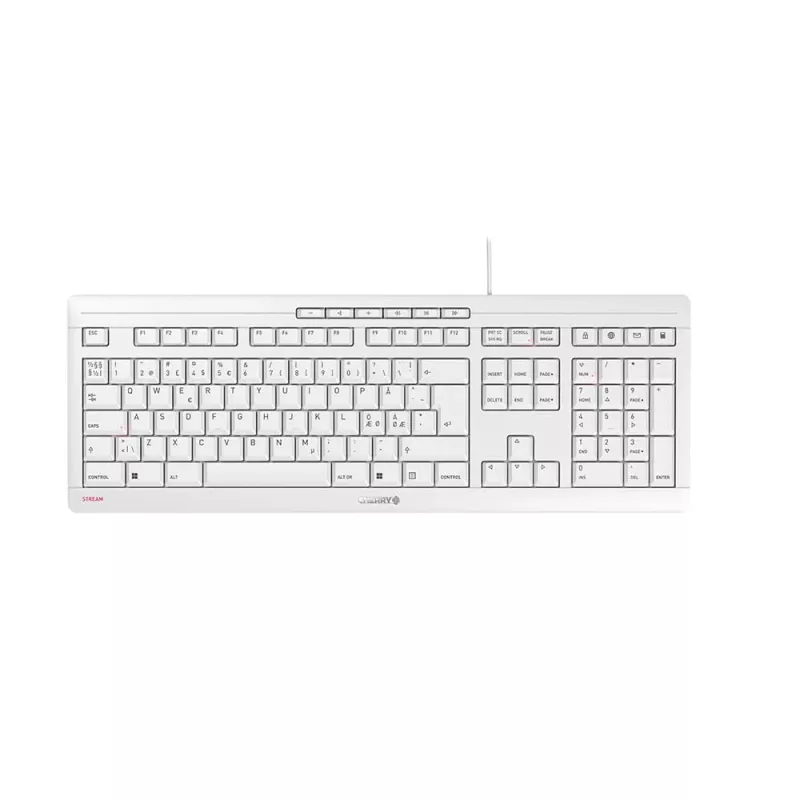 Contour Design STREAM Teclado Universal USB QWERTY Nórdico Gris