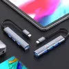 Hub USB QOLTEC 53792, USB-C 3.1 a 4 puertos (USB 3.0 x1, USB 2.0 x3)