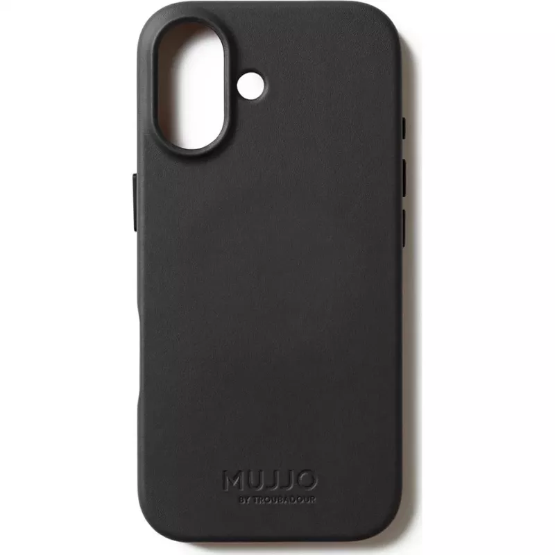 Mujjo Full Leather Case MagSafe funda para iPhone 17 negro
