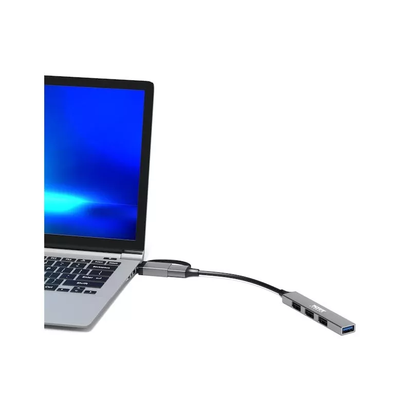 PORT CONNECT | HUB USB-C/USB-A 4 puertos USB-A 3.0 5Gbps | 900160