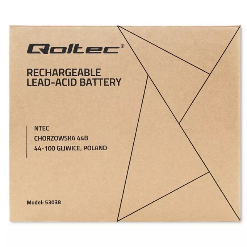 Batería AGM Qoltec 53038 | 12V | 100Ah | máx 1200A