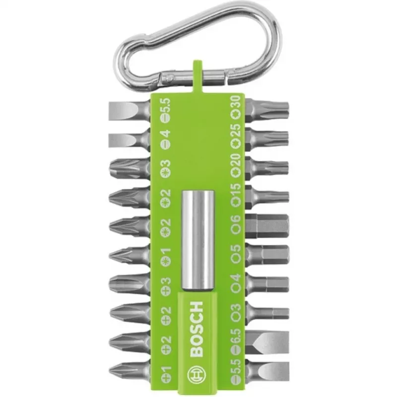 Bosch juego de 21 puntas para destornillador, Torx/Phillips/Pozidriv/Hex/Plana (2607002823)