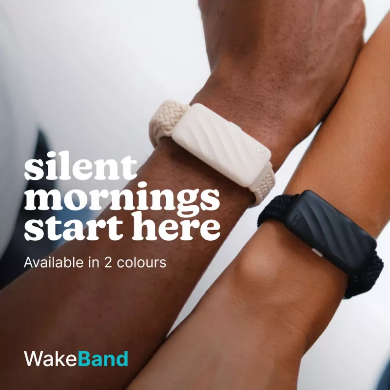 Homedics SS-WB100BK-WW WakeBand, tu despertador silencioso, negro