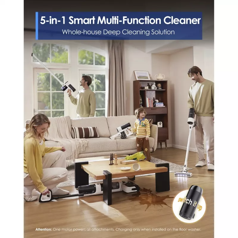 Limpiador de suelos Tineco Floor One Switch S6 Stretch Plus blanco – limpiador de suelos duros en húmedo y en seco inalámbrico