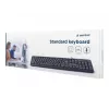 Teclado Gembird KB-U-103-RU oficina USB QWERTY inglés ruso negro
