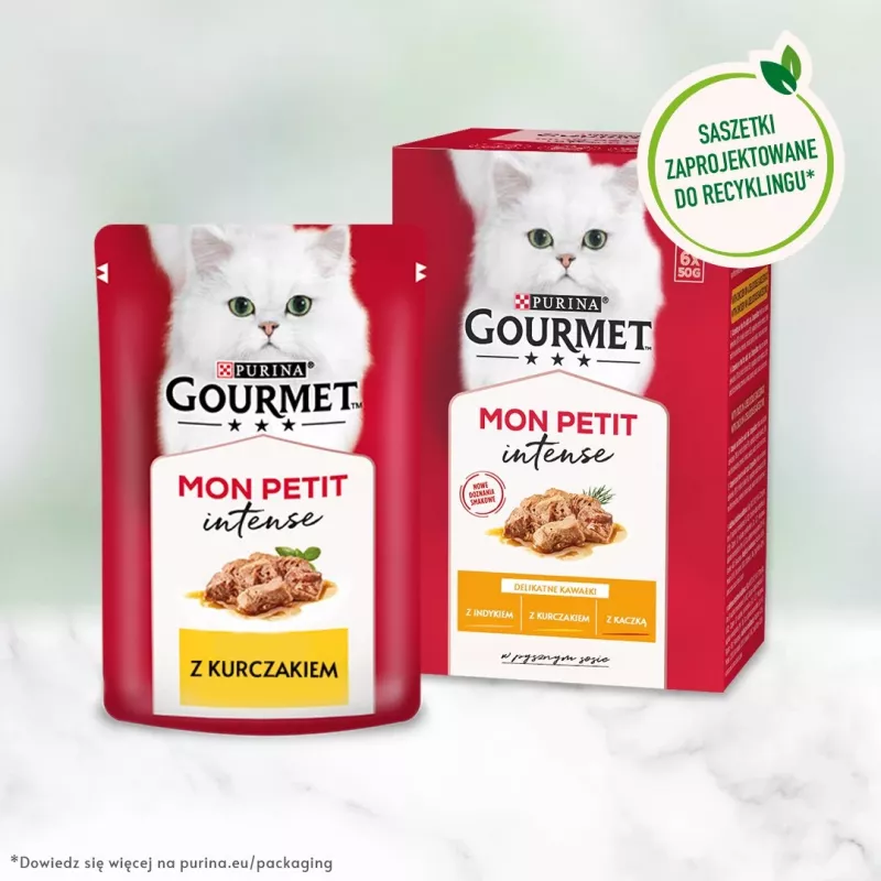 GOURMET Mon Petit Mix de aves - Comida húmeda para gatos - 6 x 50 g