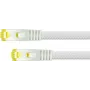 Cable de red Python Series RJ45 con cable Cat.7 - protección de bloqueo (RNS) y trenza de nailon - S/FTP - PiMF - libre de halógenos - 500 MHz - OFC - Blanco - 1 m (8070PY-010W)