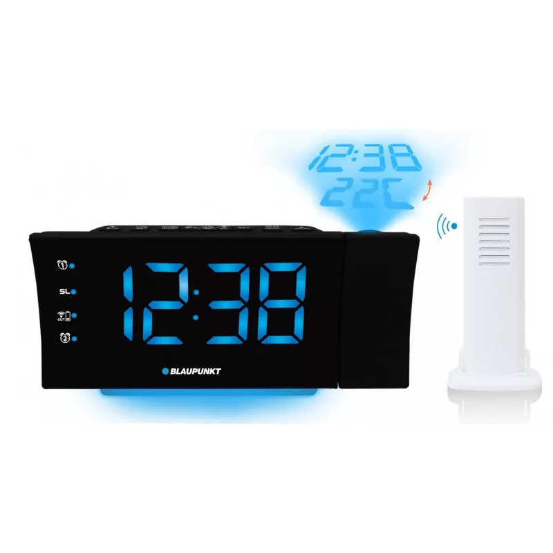 Blaupunkt CRP81USB radio despertador con proyección y carga USB, negro