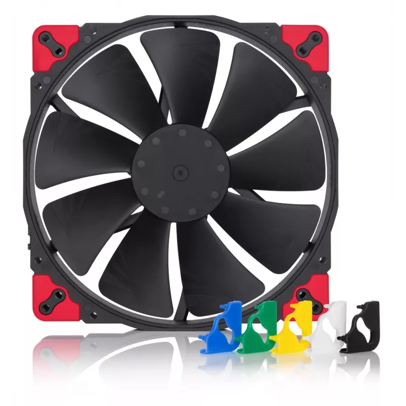 Noctua NF-A20 PWM chromax.black.swap ventilador de caja, 200 mm, 350–800 rpm, 18,1 dB, rodamiento SSO2, negro