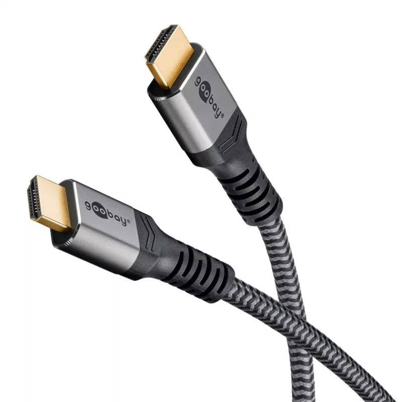 Cable HDMI Plus de alta velocidad con Ethernet, 4K @ 60Hz (gris, 15 metros)
