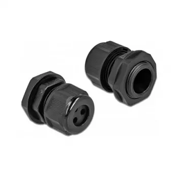 Prensaestopas DeLOCK 60375 negro plástico 2 uds.