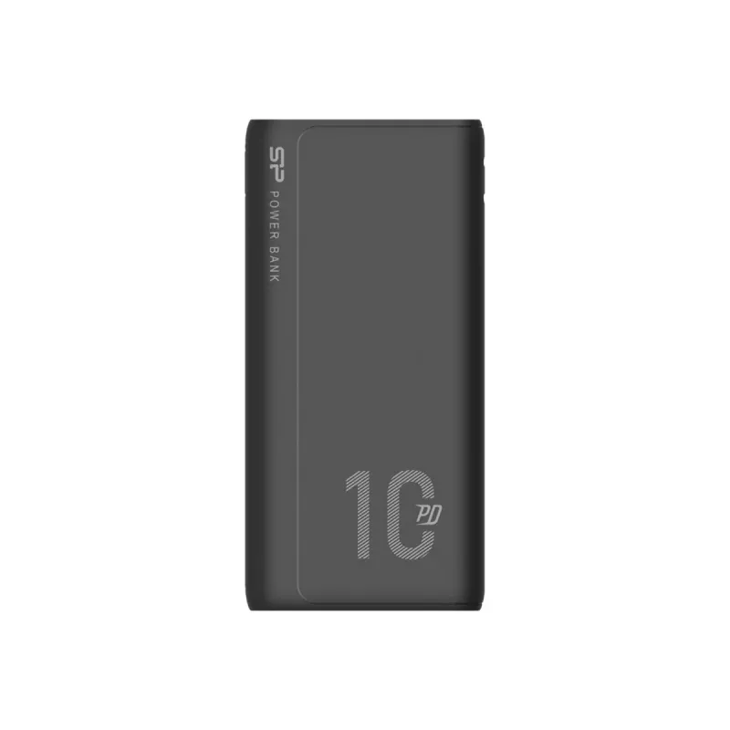 Batería externa Silicon Power QP15 10000 mAh, LiPo, 2x USB-A + 2x USB-C, entrada Micro-USB, negro