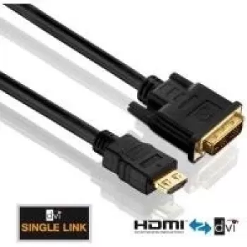 Purelink PureInstall PI3000 - Cable de vídeo - Single Link - HDMI / DVI - DVI-D (M) a HDMI (M) - 2 m - triple aislamiento - negro
