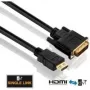 Purelink PureInstall PI3000 - Cable de vídeo - Single Link - HDMI / DVI - DVI-D (M) a HDMI (M) - 2 m - triple aislamiento - negro