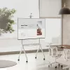 Soporte de TV de suelo MACLEAN MC-114 W para pantallas 55 inch–100 inch, blanco, VESA hasta 900x600, carga máxima 120 kg, altura 115–152 cm, estante