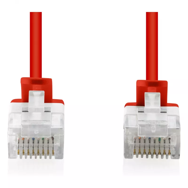 Cable de red DIGITUS CAT 6 U-UTP fino, 1 m, rojo