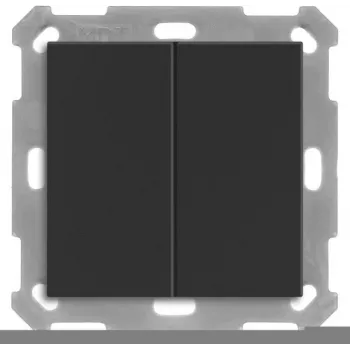 MDT BE-TAL55B206.01 KNX Pulsador Light 55 Basic 2 canales negro mate neutro 1 (BE-TAL55B206.01)