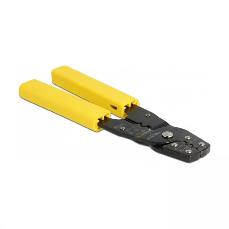 Herramienta de crimpado DeLOCK 90543 para terminales y contactos AWG 10 – 28