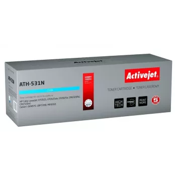 Tóner Activejet ATH-531N (sustituto de HP 304A CC531A, Canon CRG-718C; Supreme; 3200 páginas; cian)