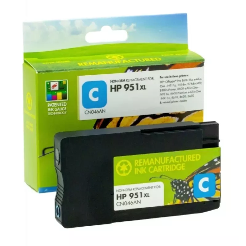 Compatible Static-Control Hewlett-Packard 951XL (CN046AE) chip nuevo, cian, 1500 páginas