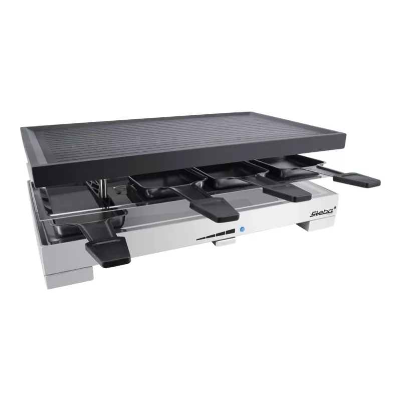 Steba RC 68 - Parrilla raclette - 1,2 kW - Negra/acero inoxidable