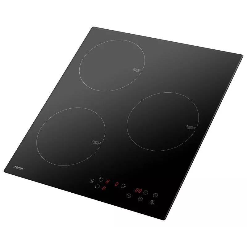 Placa de inducción MPM MPM-45-IM-14, encastre 3 zonas (180 mm) placa vitrocerámica, 6000 W, control táctil