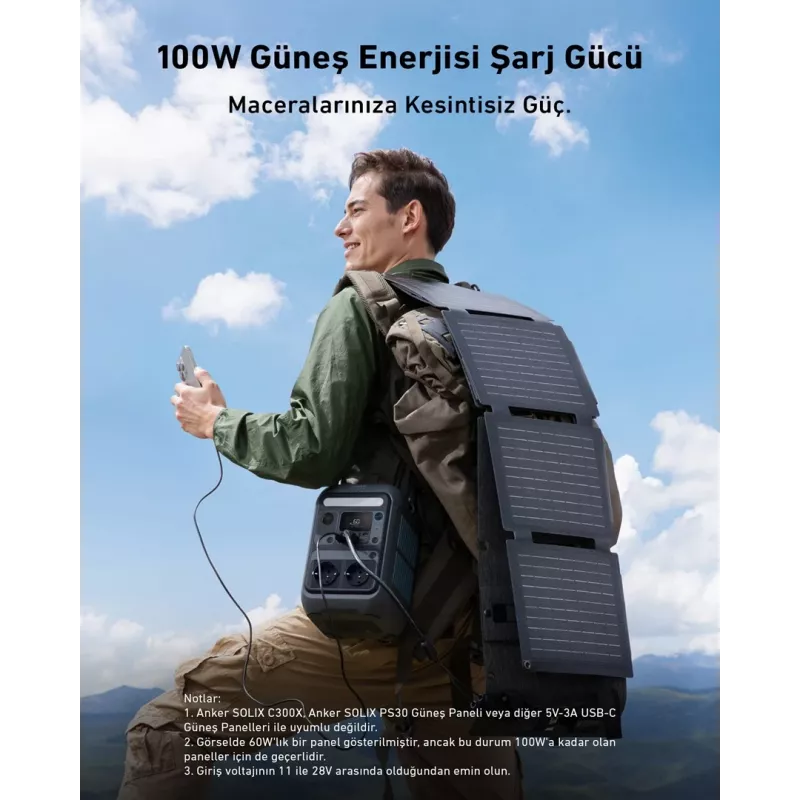 Estación de energía portátil Anker SOLIX C300X 7 fosfato de hierro y litio (LiFePO4) 90000 mAh