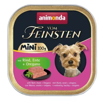 ANIMONDA Vom Feinsten Adult Mini ternera, pato y orégano - alimento húmedo para perros - 100 g