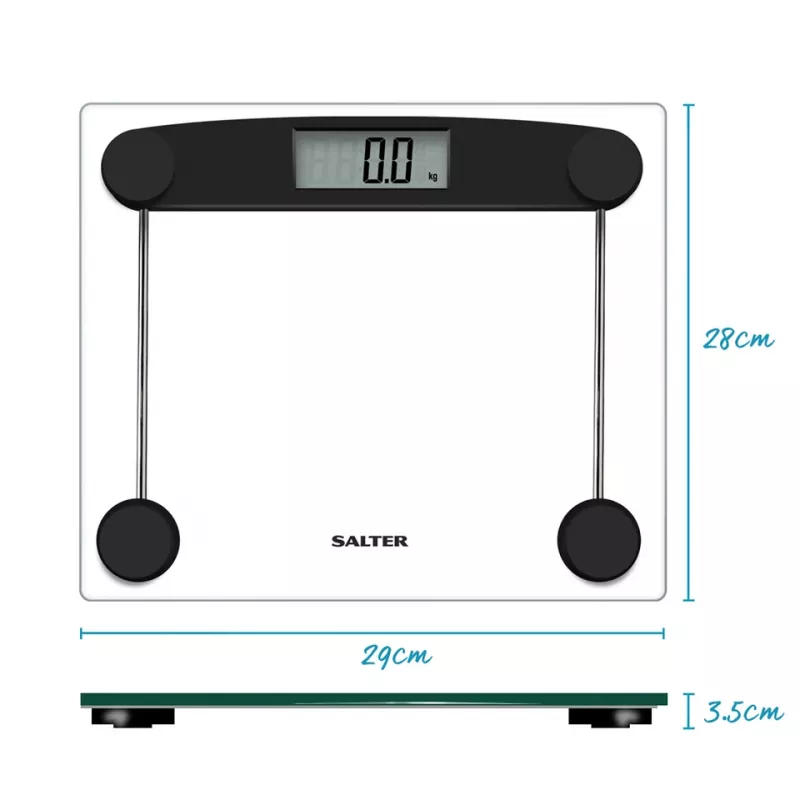 Báscula de baño Salter 9208 BK3R compacta de cristal electrónica