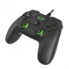 Esperanza EGG110K Vanquisher mando USB con cable para PC/PS3, con vibración, 12 botones, 2 sticks analógicos, negro/verde