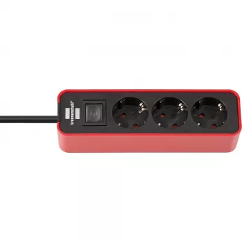 Alargador de corriente Brennenstuhl 1153230070 1,5 m interior negro rojo