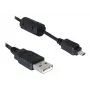 DeLOCK 82414 Cable USB a conector de cámara digital (Nikon 8 pines UC-E6), 1,83 m, negro