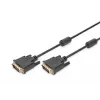 DIGITUS - Cable DVI - Dual Link - DVI-D (M) - DVI-D (M) - 5,0 m - encapsulado, tornillos moleteados - Negro (AK-320101-050-S)