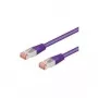 Wentronic Goobay cable de red CAT 6, S/FTP (PiMF), violeta, 1 m – LSZH libre de halógenos, cobre (93536)