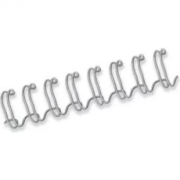 Fellowes - alambre de encuadernar - 8 mm - 34 anillas - A4 (210 x 297 mm) - 50 hojas - plateado - 100 uds. - para Fellowes Galaxy 500, Galaxy E 500, Pulsar 300, Starlet 90 (54451)